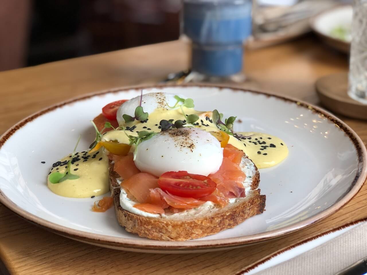 Smoked-salmon-toast-with-sundried-tomatoes-and-feta-cheese