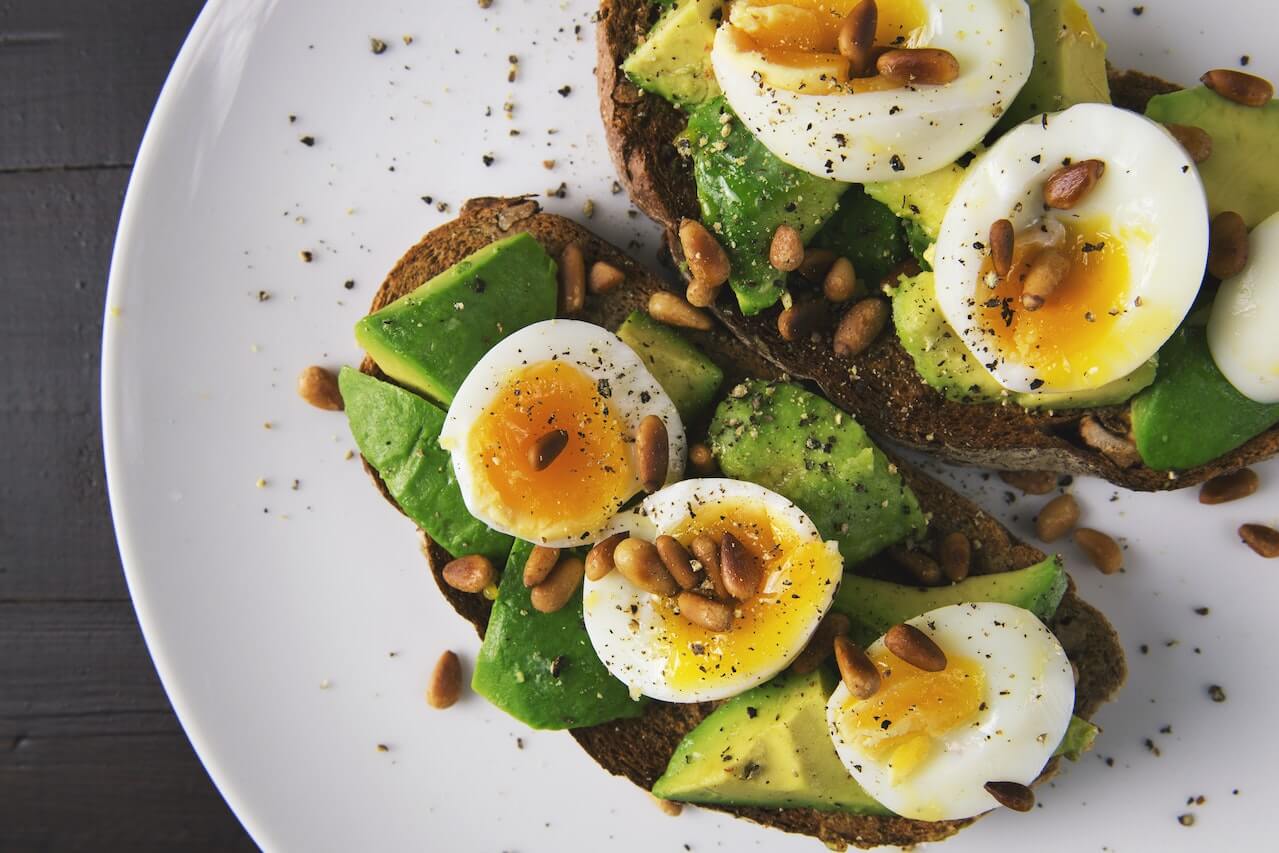 Boiled-Egg-and-avocado-toast-on-Plate