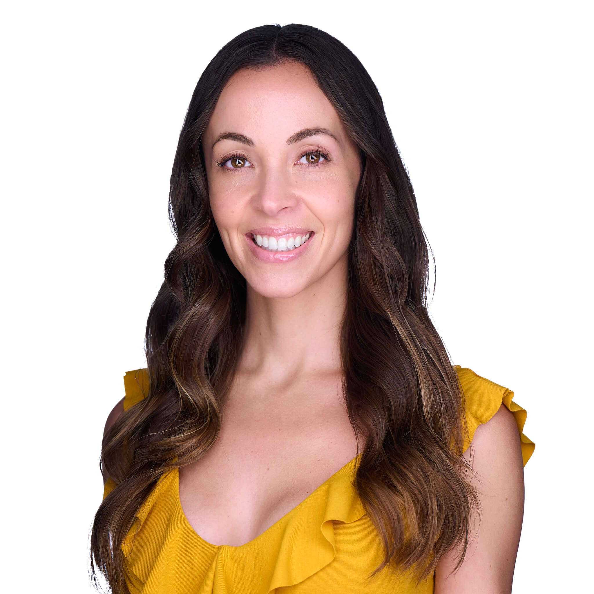 Rebecca-Washuta-smiling-on-portait-photo-white-background-with-orange-shirt