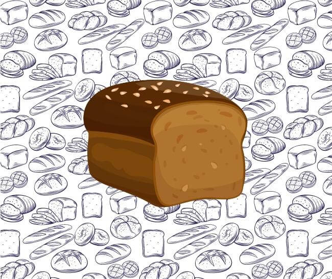 an illustration of a loaf of sprouted bread