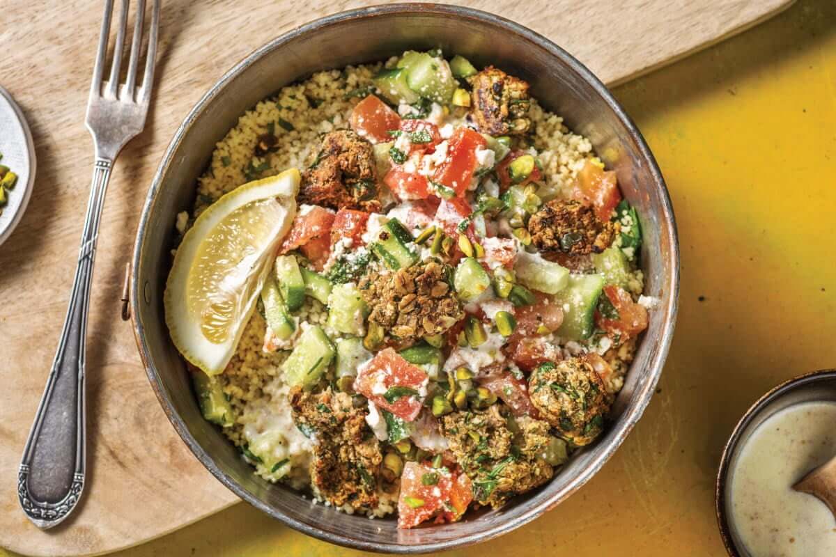 mediterranean-couscous-and-falafel-with-tahini-sauce