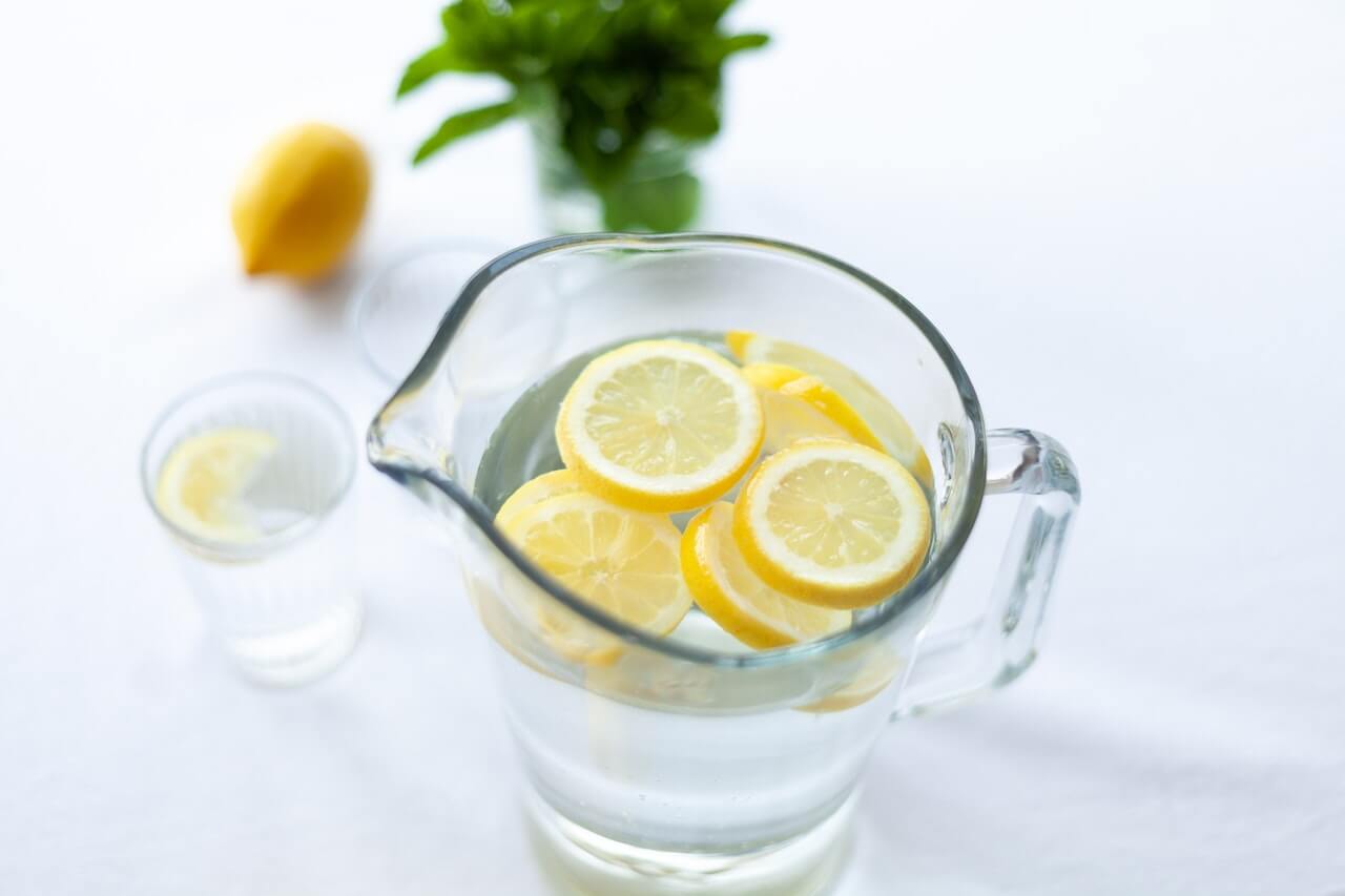 water-with-lime-on-table