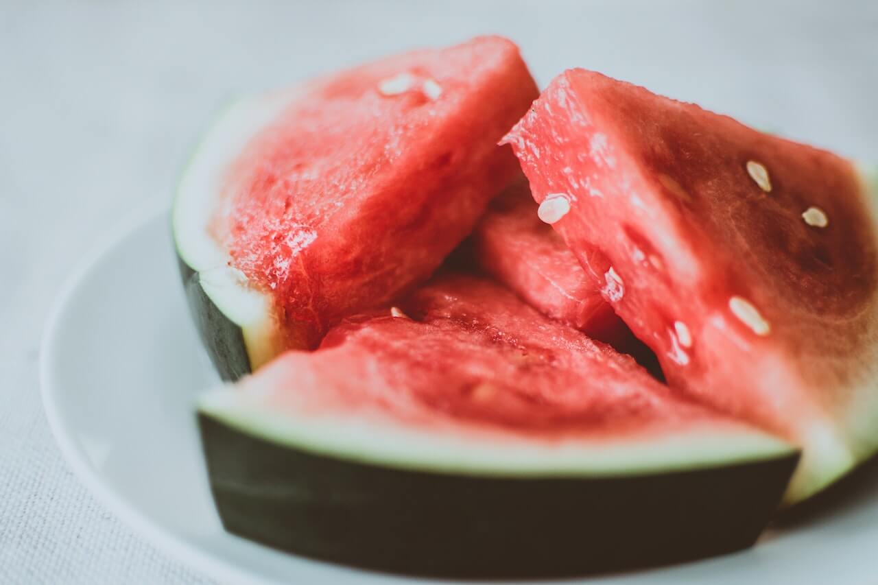 Close-up-of-three-watermelon-slices