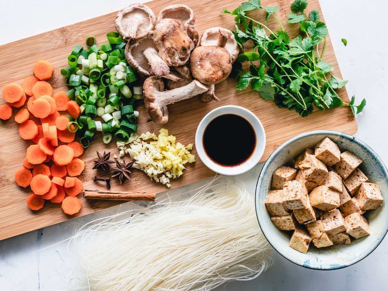 Shiitake-mushrooms-parsley-carrots-tofu-and-soy-sauce