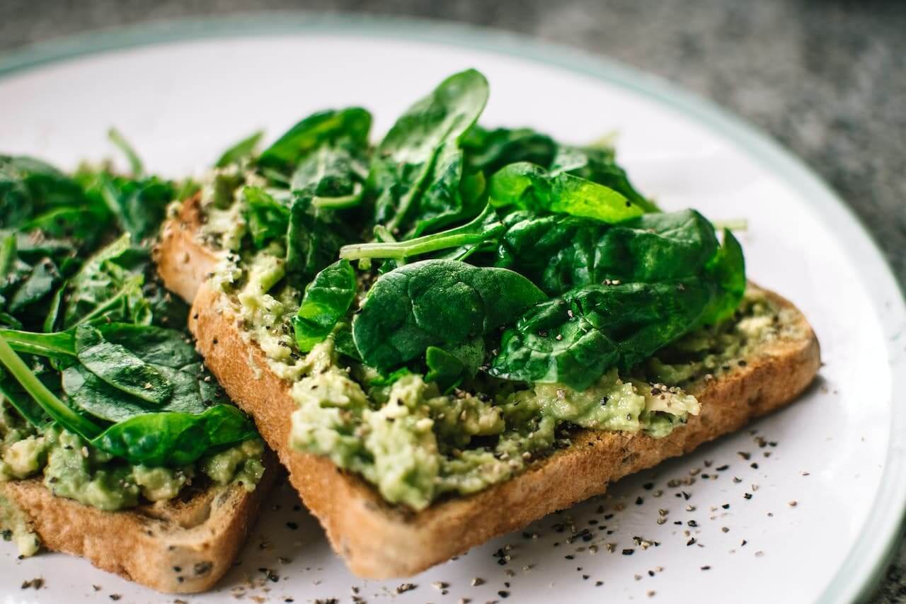 avocado-toast-with-leaves-on-top