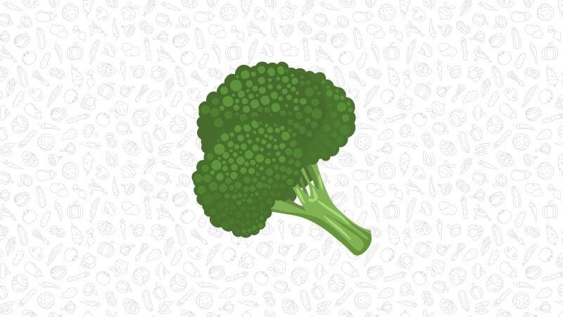 an illustration of a broccoli floret 